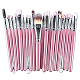 Cinidy 20 pcs Makeup Brush Set tools Make-up Toiletry Kit Wool Make Up Brush Set (Silver)