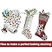 WUJOMZ Set of 4 Plaid Christmas Stockings, 18 Inches Burlap with Large Plaid Snowflake and Plush Faux Fur Cuff Stockings, for Xmas Home Decor, Christmas Decorations