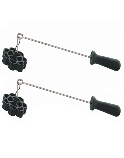 Anantha Non Stick Rose Cookie Maker(Black and Silver, 3-inch) - Pack of 2