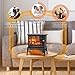 Air Choice Portable Electric Fireplace Stove Space Heater, Advanced Heating System Instant Warm, Adjustable Realistic 3D Flame &Quiet Fan, Overheat Tip-Over Protection, Easy Moving Indoor Outdoor Use