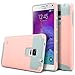 ULAK Note 4 Case, Galaxy Note 4 Case, Knox Armor Slim Dual Layer Protection Hard Back Cover Shock Absorbent TPU Bumper Case for Samsung Galaxy Note 4 (5.7 inch) (Pink-Gray)