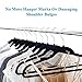 VECELO Premium Velvet Suit Hangers Heavy Duty (50 Pack) - Non Slip & Space-Saving Clothes Hangers with 6 Finger Clips and Tie Rack Excellent for Men and Women (Black)