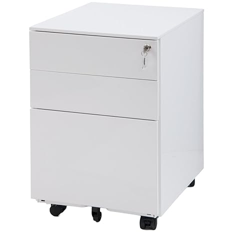 Amazon Com 3 Drawer Mobile File Cabinet With Lock Julyfox 23 6