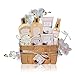Green Canyon Spa Gift Basket Set in French Vanilla l1 - Premium 8 pieces Spa Basket Holiday Gift Set in Natural Basket with Lush Bath and Body Products in Moisturizing Sunflower Seed Oil and Vitamin E