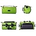 Ravifun Handlebar Bag, Waterproof Bicycle Bike Front Storage Bag with Touchscreen Transparent PVC Pouch Smartphone Holder and Removable Shoulder Strap, Green