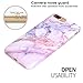 BAISRKE iPhone 7 Plus Case, Purple Pink Marble Design Slim Flexible Soft Silicone Bumper Shockproof Gel TPU Rubber Glossy Skin Cover Case for iPhone 7 Plus & iPhone 8 Plus