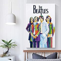 XYDQ Poster décoratif sur toile The Beatles Band – Décoration murale pour salon, chambre à coucher – 60 x 90 cm - Les Beatles, Paul McCartney, John Lennon, RIngo Starr, George Harrison XYDQ Poster décoratif sur toile The Beatles Band - Décoration murale pour salon, chambre à coucher - 60 x 90 cm – Image 5