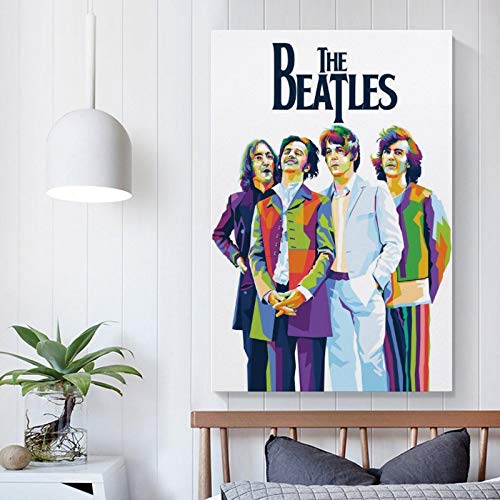 XYDQ Poster décoratif sur toile The Beatles Band – Décoration murale pour salon, chambre à coucher – 60 x 90 cm - Les Beatles, Paul McCartney, John Lennon, RIngo Starr, George Harrison XYDQ Poster décoratif sur toile The Beatles Band - Décoration murale pour salon, chambre à coucher - 60 x 90 cm – Image 6