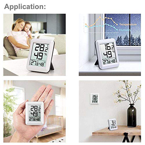 Weather Thermometer Indoor,MeiLiio Digital LCD Wireless Weather Thermometer Hygrometer Station Indoor Outdoor Monitor with Transmitter for Home and Office