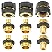 Set of 9 Aluminum Garden Hose Quick Connector - Water Hoses Quik Connect Release