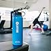 45 Degree Latitude 40 oz Water Bottle - Stay Hydrated Camping The Gym, Office Or Sports No BPA Stainless Steel Bottle - Perfectly Ice Cold Or Hot Beverages Leak Proof Lid Cayman Blue