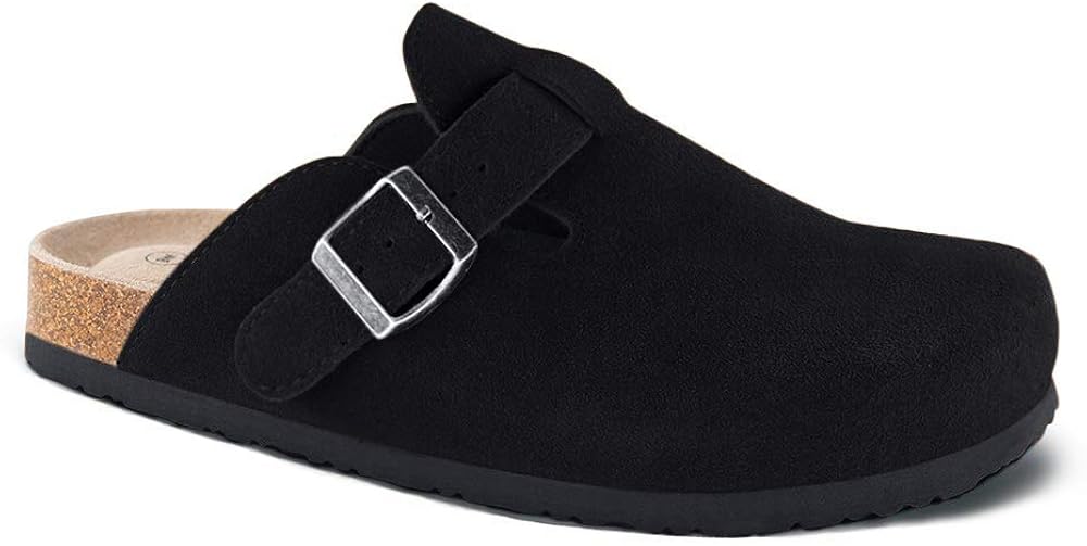 Unisex Boston Soft Footbed Clog,Suede Leather Clogs, Cork Clogs Shoes for  Women Men,Antislip Sole Slippers Mules | WaooMart