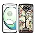 Moto Z Play Droid Case,LEEGU [Shock Absorption] Dual Layer Heavy Duty Protective Silicone Plastic Cover Case for Motorola Moto Z Play Droid - Love Tree (Black)