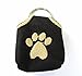 Woofhoof Dog Tag Silencer, Black Pawprint - Quiet Noisy Pet Tags - Fits Up to Four Pet IDs - Dog Tag Cover Protects Metal Pet IDs from Tarnish, Made of Durable Nylon, Universal Fit, Machine Washable