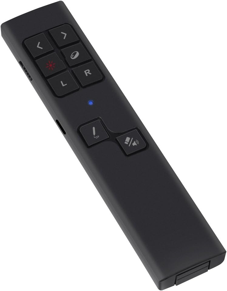 Elekele Wireless Presenter, 2.4GHz Rechargeable Presentation Remote Pointer and Air Mouse Remote Clicker, Presentation Pointer PPT Clicker Powerpoint Remote Control (Black-3)