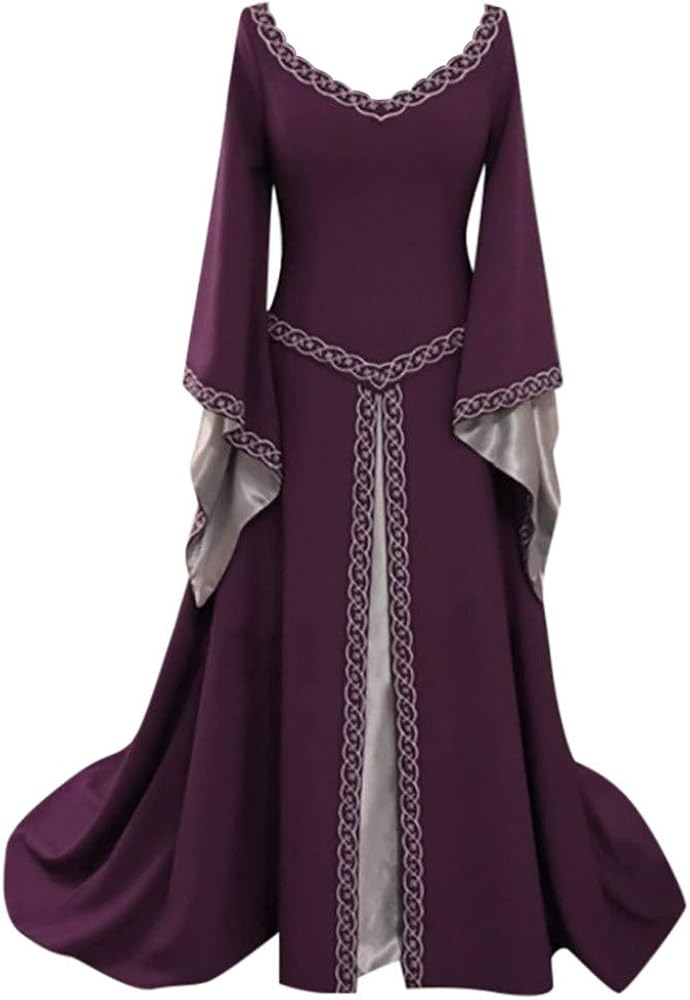 Mua 貴族ドレス ステージ衣装 レディース 洋服 中世ヨーロッパ ワンピース お姫様ドレス ハロウィン 仮装 Hostelm 貴族風 忘年会 パーティー きれいめ 演劇 宮廷服 ドレス ロングドレスレトロ フリル 余興 コスプレ 魔女 コスチューム Tren Amazon Nhật Chinh Hang