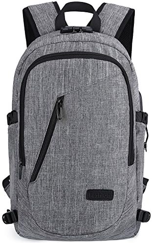 Travel Business Laptop Bag, Removable USB Charging Port, Shoulder Bag School Style Waterproof Tear Resistant Travel Bag Men's &amp; Women's Multi-Purpose el Bag (Grey)