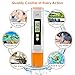 Digital PH Meter, PH Meter 0.01 PH High Accuracy Water Quality Tester with 0-14 PH Measurement Range for Household Drinking, Pool and Aquarium Water PH Tester Design with ATC(NewOrange)