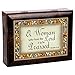 Cottage Garden A Woman Who Fears The Lord Italian Style Burlwood Finish Music Box Plays Amazing Grace