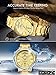 Tamlee Mens Gold Plated Analog Quartz Waterproof Stainless Steel Wrist Watch with Classic Design Calendar