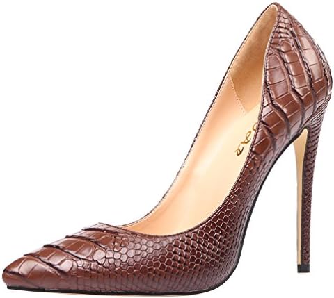 AOOAR Women's Snakeskin-Print High Heel Dress Pumps Shoes