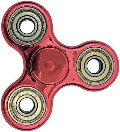 Tri-Spinner Fidget Toy With Premium Hybrid Ceramic Bearing Color Metallic Red