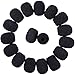Auihiay 60 Pack Headset Microphone Windscreens Mini Mic Foam Cover for Headset Lapel Lavalier (Black)