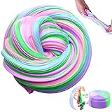 Fluffy Slime,Jumbo Fluffy Floam Slime Stress Relief Toy Scented Sludge Toy for Kids and Adults,Super Soft and Non-sticky about 6 OZ in Container, 4 Colors