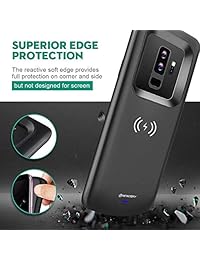Newdery   Funda de batería para Samsung Galaxy Note 8, 5500 mAh, funda de carga ampliada y recargable, batería tipo C, USB y S Pen Hole, compatible con Galaxy Note 8, color negro