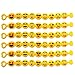 O'Hill 48 Pack Mixed Emoji Wristband Bracelets for Birthday Party Supplies Favors Prize Rewards