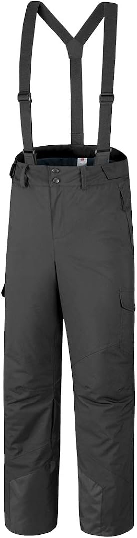 Przewalski Men's Snow Ski Bib Pants 10000mm Waterproof Insulated Snowboard Trousers with Detachable Bib : Clothing