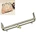 Housweety 2PCs Metal Purse Bag Frame Kiss Clasp Lock Bronze Tone 20cmx8cm