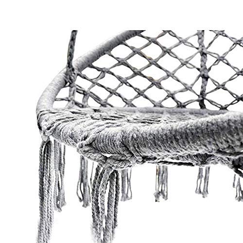 ZXL Hängesessel, Hängesessel Mesh Cotton Rope Weave Hängekorb Quaste Hängesessel Schaukel, Hängematte mit Sitzbezug… – Bild 4