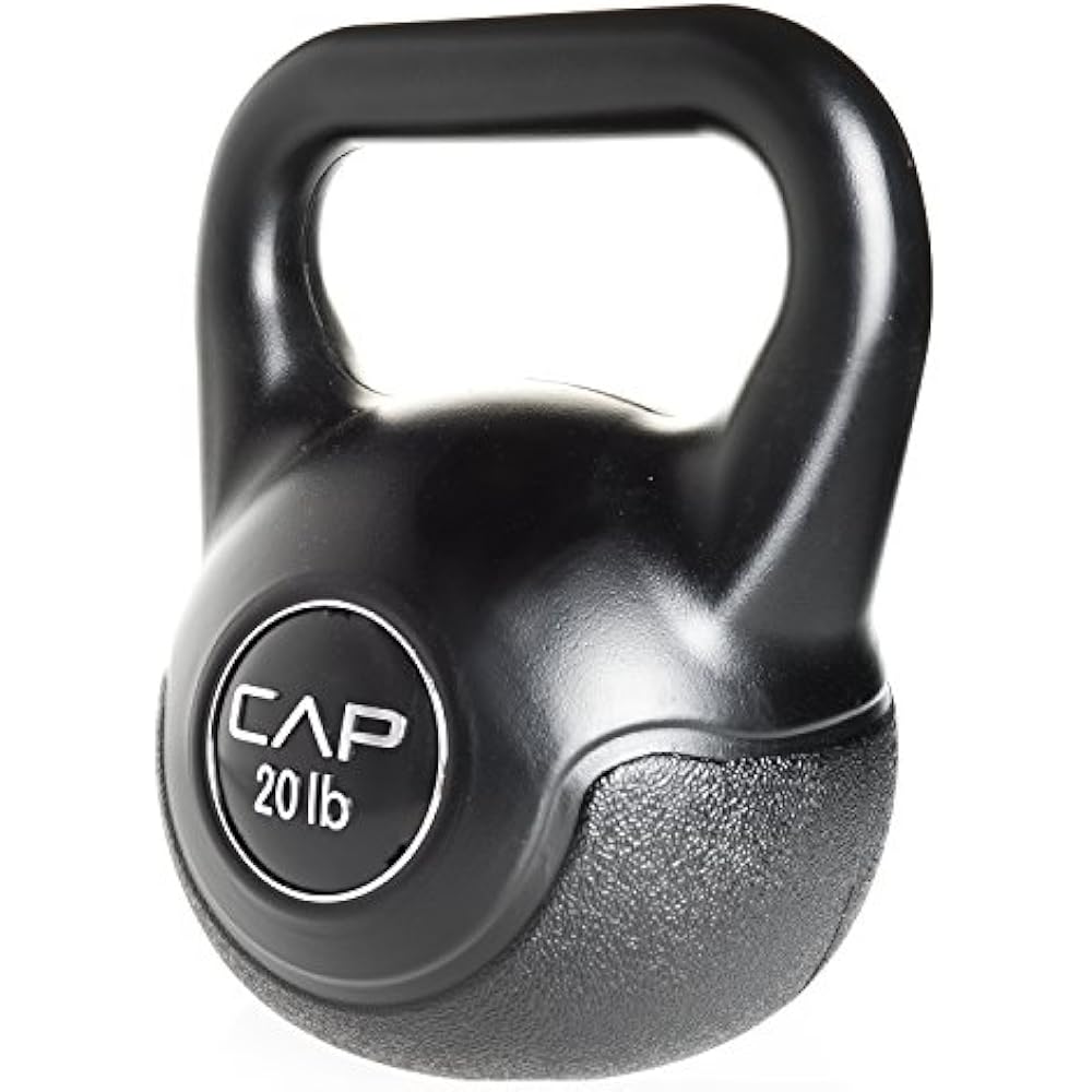Cap Barbell Vinyl Coated Cement Kettlebell 20 Pound Free Shipping Free