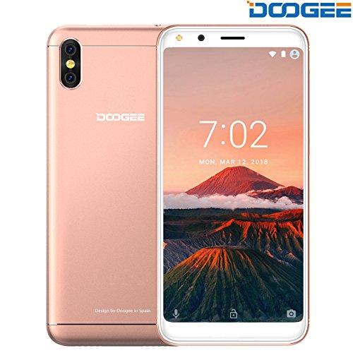 DOOGEE X53, 3G Unlocked Phones 5.3â€™â€™ 18:9 Ratio Full-view Display - Cell Phones Unlocked Android 7.0 Dual SIM Quad Core 1.3GHz - 1GB RAM + 16GB ROM - Dual 5MP Camera - GSM Unlocked Smartphones - Gold