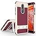 Phonelicious Cricket Nokia 3.1 Plus Case with Stand Heavy Duty Rugged Slim Durable Hybrid Dual Layer Shockproof Phone Cover Compatible with Nokia 3.1+ (Burgundy)