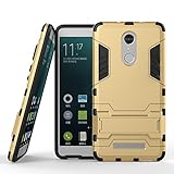 Redmi Note 3 Case DWaybox 2 in 1 Hybrid Heavy Duty Armor Hard Back Cover Case with kickstand for Xiaomi Redmi Note 3 / Redmi Note 3 Pro 5.5 Inches (Gold)