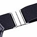 FEESHOW Adjustable Men's Sock Garter Belt Grips Suspender with Metal Clips Black one size