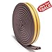 Loobani Self Adhesive EPDM Doors and Windows Draught Excluder Foam Seal Strip Soundproofing Collision Avoidance Rubber Weatherstrip 3/8-Inch x 1/4-Inch x 2.5-Meters, 2 Seals(Coffee)