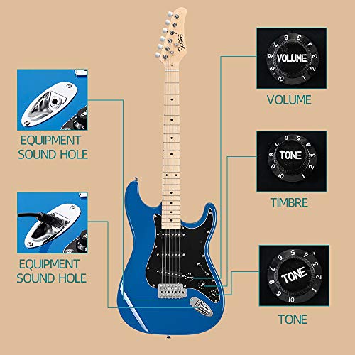 image for GLARRY Full Size Electric Guitar for Music Lover Beginner with 20W Amp