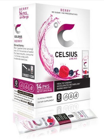 Celsius - Calorie Reducing Drink - On-the-Go Sticks - Berry - 14 Packets