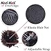 Kori Koli Black Afro Puff Drawstring Ponytail Short Curly Synthetic Hair Bun Updo Hair Extensions with Two Clips