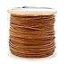 Mandala Crafts Round Cowhide Genuine Rust Leather Cord for Jewelry Making Kumihimo Leather Rope Spool - Rust Leather String Lace - 20 Yds 1mm Leather Cording