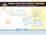 Baby's First Boy Sticker calendar by