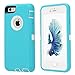 iPhone 6/6s Case,[Heavy Duty] Armor 3 in 1 Built-in Screen Protector Rugged Cover Dust-Proof Shockproof Drop-Proof Scratch-Resistant Tough Shell for Apple iPhone 6/6s 4.7 inch (Mint Green)