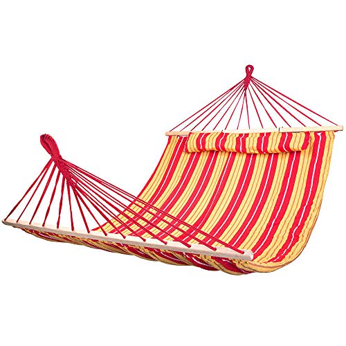 MAREEYA SHOP Heavy Duty Quilted Fabric Double Hammock Outdoor Camping Tent Swing Cot Please Note That The Stand & Carry case is not Included