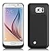 Caka S6 Battery Case, [Newest Version] 4200 Mah External Backup Battery Charger Cover Case for Samsung Galaxy S6 Rechargeable Power Bank Case,Portable Backup Power Bank Case with Kickstand (Black)