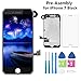 Screen Replacement for iPhone 7 Black 4.7 Inch LCD Display Pre-Assembly Touch Digitizer A1660 A1778 A1779 with Front Camera, Proximity Sensor, Earpiece and Screen Protector
