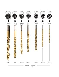 GORCHEN - Juego de brocas para avellanado (titanio, perforador, cortador de tornillos, carpintería, corrector, profundidad ajustable, para carpintería, plástico, metal suave, 7 unidades)
