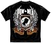 Military T-Shirt Pow Chrome Wings Black